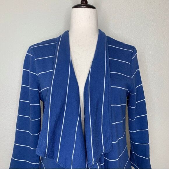 Chico’s Zenergy Women’s Size Medium Open Front Striped Jacket - Picture 4 of 13